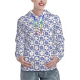 thumbnail image 1 of Wukai Plaid Flowers Print Womens Hoodies Fleece Sweatshirts Long Sleeve Sweaters Pullover Fall Outfits Winter Clothes-Medium, 1 of 7