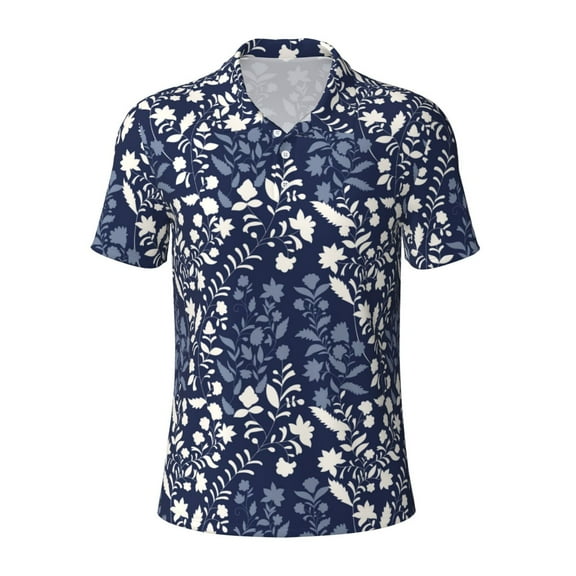 Wukai Plant Men’s Polo Shirts,Quick-Dry Athletic Shirt,Classic Fit Shirts-X-Large