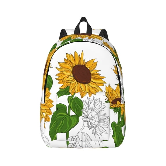 Wukai Plump Sunflower And Sketch Paper Reusable Cosmetic bag,Travel Toiletry Organizer Capacity,Waterproof Puzzle Bags