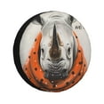 thumbnail image 1 of Wukai Polka Dot Rhino Welcome Print Spare Tire Cover for RV Trailer,Waterproof PVC Faux Leather Wheel Cover Fit for Truck,Trailer,RV,SUV,Camper and Most Vehicle-15 inch, 1 of 6