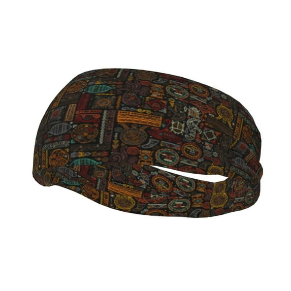 Wukai Polynesian Turtles Sports sweatband,Men & Women Sweatband Headband for Running, Cross Training, Racquetball, Working Out