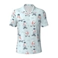 thumbnail image 1 of Wukai Poodle Playing Skateboard Men’s Polo Shirts,Quick-Dry Athletic Shirt,Classic Fit Shirts-Small, 1 of 8