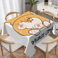 thumbnail image 1 of Wukai Prince Corgi Dog Waterproof Tablecloth for Kitchen Dining, Fits Square Tables for 2-4 Seats -54"x54", 1 of 1