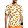 thumbnail image 1 of Wukai Pumpkin Maple Leaves Print Men's Short-Sleeved Mesh T-Shirt,Quick-Dry Short Sleeve Workout T-Shirt-X-Large, 1 of 8