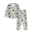thumbnail image 1 of Wukai Puppy Print Women's Pajama Set - Soft Long Sleeve Sleepwear for Comfort and Style-X-Large, 1 of 9