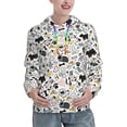 thumbnail image 1 of Wukai Puppy Print Womens Hoodies Fleece Sweatshirts Long Sleeve Sweaters Pullover Fall Outfits Winter Clothes-XX-Large, 1 of 7