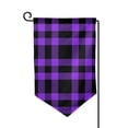 thumbnail image 1 of Wukai Purple Buffalo Plaid Print Garden Flag 12.5x18 Inch Double Sided Sun-resistant Rain-resistant, Wrinkle-resistant Colorfast(Only Flag), 1 of 7