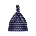 thumbnail image 1 of Wukai Purple and Blue Squares Newborn Knotted Baby Beanie Hat for Boy Girl Baby Cute Cap Infant Beanies,0-6 months, 1 of 6