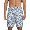 thumbnail image 1 of Wukai Rabbit And Butterfly Men’s Short Pajama Pants With Pockets Soft Sleep Pj Shorts for Men-4X-Large, 1 of 6
