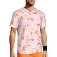 thumbnail image 1 of Wukai Rabbit And Cherry Print Men's Short-Sleeved Mesh T-Shirt,Quick-Dry Short Sleeve Workout T-Shirt-5X-Large, 1 of 8