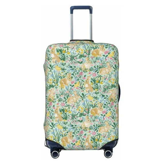 Wukai Rabbit And Chick Elastic Luggage Cover: Personalized Protection for Your Suitcase - Fits 19~29-inch, Washable & Durable Travel Companion-Medium