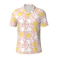 thumbnail image 1 of Wukai Rabbit And Chick Men’s Polo Shirts,Quick-Dry Athletic Shirt,Classic Fit Shirts-Large, 1 of 8