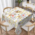 thumbnail image 1 of Wukai Rabbit And Milk Tea Waterproof Tablecloth for Kitchen Dining, Fits Square Tables for 2-4 Seats -60"x60", 1 of 7