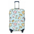 thumbnail image 1 of Wukai Rabbit Burger Coffee Elastic Luggage Cover: Personalized Protection for Your Suitcase - Fits 19~29-inch, Washable & Durable Travel Companion-Small, 1 of 8