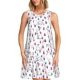 thumbnail image 1 of Wukai Rabbit Eating Print Women's Sleeveless Dress, Loose Fit Casual Dress for Women, Comfortable Sleeveless Summer Dress, 1 of 7