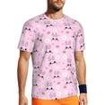 thumbnail image 1 of Wukai Rabbit Face Print Men's Short-Sleeved Mesh T-Shirt,Quick-Dry Short Sleeve Workout T-Shirt-Large, 1 of 8