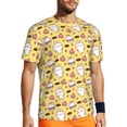 thumbnail image 1 of Wukai Rabbit Hunger Print Men's Short-Sleeved Mesh T-Shirt,Quick-Dry Short Sleeve Workout T-Shirt-X-Small, 1 of 8