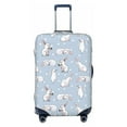 thumbnail image 1 of Wukai Rabbit Is Eating Carrots Elastic Luggage Cover: Personalized Protection for Your Suitcase - Fits 19~29-inch, Washable & Durable Travel Companion-Medium, 1 of 8