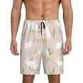 thumbnail image 1 of Wukai Rabbit Men’s Short Pajama Pants With Pockets Soft Sleep Pj Shorts for Men-Large, 1 of 6