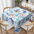 thumbnail image 1 of Wukai Rabbit2 Waterproof Tablecloth for Kitchen Dining, Fits Square Tables for 2-4 Seats -54"x54", 1 of 7