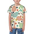 thumbnail image 1 of Wukai Racket and Tennis Ball Youth Unisex Short Sleeve T-Shirt for Boys, Girls, Teens, and Kids-X-Small, 1 of 7