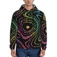 thumbnail image 1 of Wukai Rainbow Glitter Print Men Hoodies Fleece Sweatshirts Long Sleeve Sweaters Pullover Fall Outfits Winter Clothes-4X-Large, 1 of 7