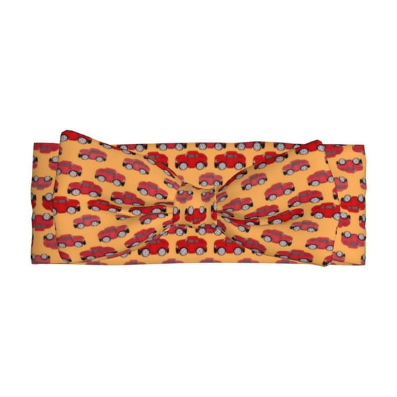 Wukai Red Cars Print Baby Bow Headband for Newborn Infant Baby Toddler Girls