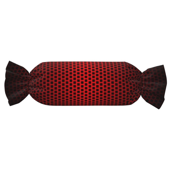 Wukai Red Geometric Print Candy Pillow Cylindrical Pillows Sofa Pillow Neck Hand Support Pillows Including Insert Lumbar Pillows