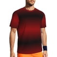 thumbnail image 1 of Wukai Red Geometric Print Men's Short-Sleeved Mesh T-Shirt,Quick-Dry Short Sleeve Workout T-Shirt-3X-Large, 1 of 8