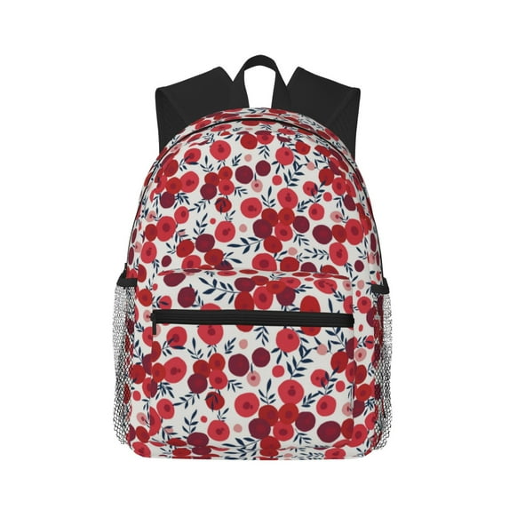 Wukai Red Hawthorn Versatile Backpack:Spacious,Organized,Comfortable,Ideal for Travel and Everyday Use with Multiple Pockets and Padded Straps