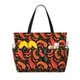 thumbnail image 1 of Wukai Red Hot Chili Print Zipper Bag,large Beach Tote Bag,Waterproof Sandproof Bag,Grocery and Picnic Tote Travel Bag, 1 of 5