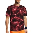 thumbnail image 1 of Wukai Red Line Print Men's Short-Sleeved Mesh T-Shirt,Quick-Dry Short Sleeve Workout T-Shirt-4X-Large, 1 of 8