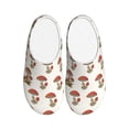 thumbnail image 1 of Wukai Red Mushrooms Print Women's Indoor Bedroom Slipper Slip On Shoes, Unisex House Shoes with Anti-Skid Sole for Men, Gift for Women Men-46/47, 1 of 7