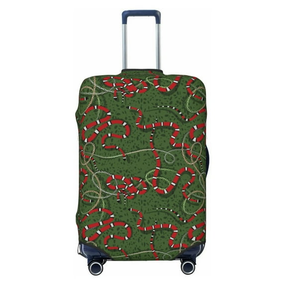 Wukai Red Snake Elastic Luggage Cover: Personalized Protection for Your Suitcase - Fits 19~29-inch, Washable & Durable Travel Companion-Small