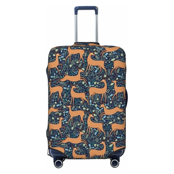 Wukai Reindeer Elastic Luggage Cover: Personalized Protection for Your Suitcase - Fits 19~29-inch, Washable & Durable Travel Companion-X-Large