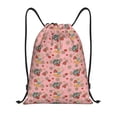 thumbnail image 1 of Wukai Retro 70s 60s Hippie Flower Drawstring Backpack Bag Sport Gym Sackpack Large Size String Backpack Cinch for Women Men-Medium, 1 of 6