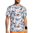thumbnail image 1 of Wukai Retro Butterfly Print Men's Short-Sleeved Mesh T-Shirt,Quick-Dry Short Sleeve Workout T-Shirt-6X-Large, 1 of 8