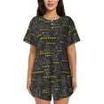thumbnail image 1 of "Wukai Retro Excavator Women's Pajama Set - Short-Sleeve Top and Shorts with Elastic Waistband and Pockets for Loungewear, Yoga, and Casual Wear-XX-Large, 1 of 8