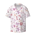 thumbnail image 1 of Wukai Retro Floral Men's Casual Short-Sleeve Button Down Shirt - Lightweight Summer Dress Shirt for Daily Wear-4X-Large, 1 of 7