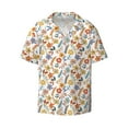 thumbnail image 1 of Wukai Retro Floral Men's Casual Short-Sleeve Button Down Shirt - Lightweight Summer Dress Shirt for Daily Wear-Medium, 1 of 7