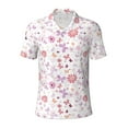 thumbnail image 1 of Wukai Retro Floral Men’s Polo Shirts,Quick-Dry Athletic Shirt,Classic Fit Shirts-Medium, 1 of 1