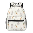 thumbnail image 1 of Wukai Retro Rabbit Laptop Backpack Casual Travel Backpack Large School Bag for College, Business,Travel-One Size, 1 of 5