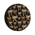 thumbnail image 1 of Wukai Ribbon bows with leopard Print Spare Tire Cover for RV Trailer,Waterproof PVC Faux Leather Wheel Cover Fit for Truck,Trailer,RV,SUV,Camper and Most Vehicle-15 inch, 1 of 6