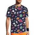 thumbnail image 1 of Wukai Rocket Satellite Print Men's Short-Sleeved Mesh T-Shirt,Quick-Dry Short Sleeve Workout T-Shirt-Medium, 1 of 8