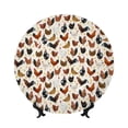 thumbnail image 1 of Wukai Roosters and Chickens Print Decorative Plate for Display,Bone China Decorative Plate, Ceramic Dinner Plate with Stand, Vertical Ceramic Plate-6in, 1 of 6