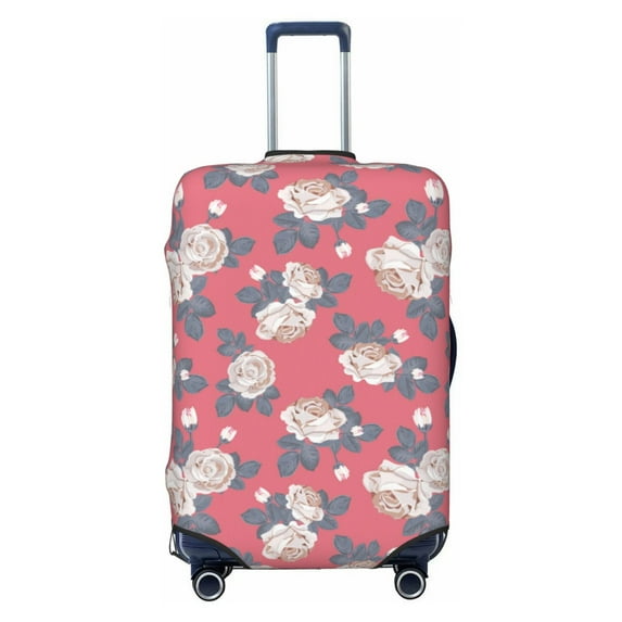 Wukai Rose Flowers Elastic Luggage Cover: Personalized Protection for Your Suitcase - Fits 19~29-inch, Washable & Durable Travel Companion-Large