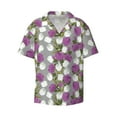 thumbnail image 1 of Wukai Rose Flowers Men's Casual Short-Sleeve Button Down Shirt - Lightweight Summer Dress Shirt for Daily Wear-4X-Large, 1 of 1