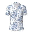 thumbnail image 1 of Wukai Rose Flowers Men’s Polo Shirts,Quick-Dry Athletic Shirt,Classic Fit Shirts-Large, 1 of 8