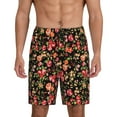 thumbnail image 1 of Wukai Rose Flowers Men’s Short Pajama Pants With Pockets Soft Sleep Pj Shorts for Men-3X-Large, 1 of 6