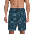 thumbnail image 1 of Wukai Rose Flowers Men’s Short Pajama Pants With Pockets Soft Sleep Pj Shorts for Men-XX-Large, 1 of 6
